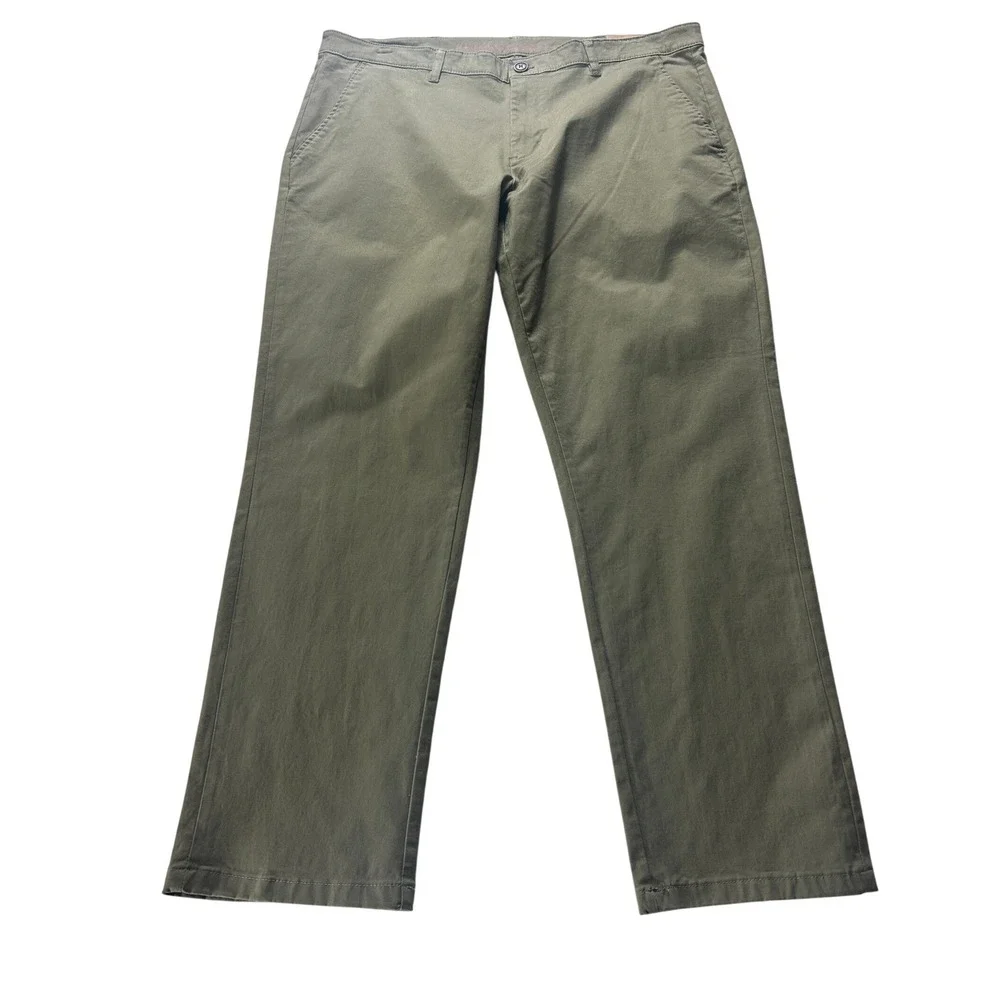 Weatherproof Vintage Chino Pants Slim Straight Stretch Twill Khaki 38W x 30L NEW